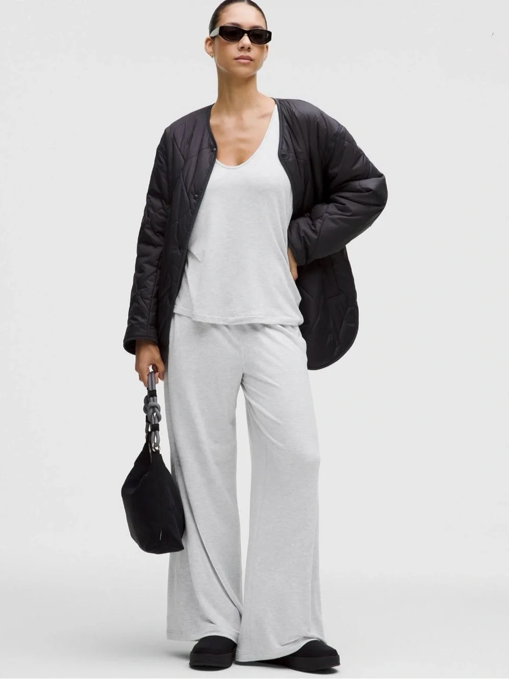 Lululemon BeCalm V-Neck Tank Heathered Grey